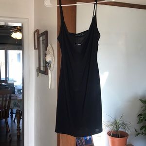 Cowl Neck Slinky Mini Dress